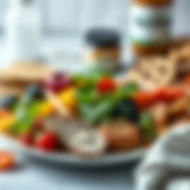 Balanced plate showcasing protein-rich foods