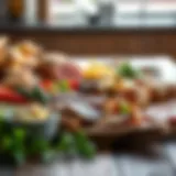 Diverse protein sources on a wooden table