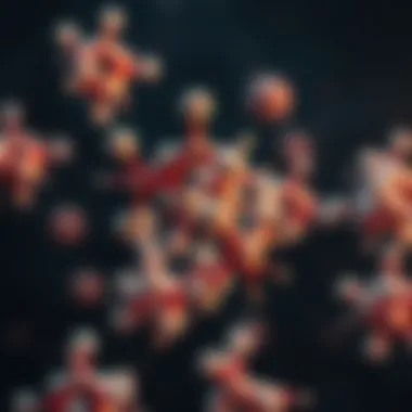Illustration of protein molecules in action