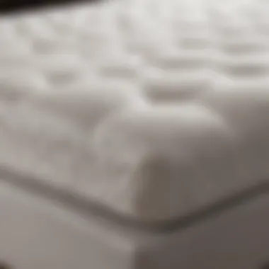 Close-up of hypoallergenic materials used in mattress toppers