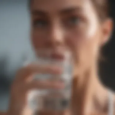 Hydration and Fitness A refreshing glass of water symbolizing the importance of hydration