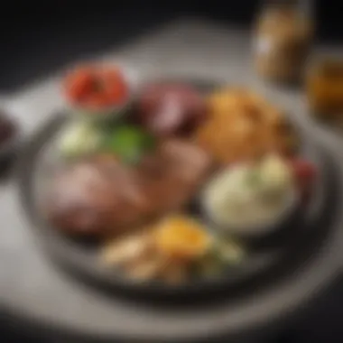 Macronutrient Balance in Diet Close-up of a well-portioned meal emphasizing macronutrient balance