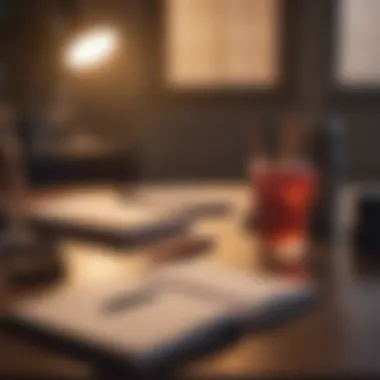 A notebook and pen on a desk during a counseling session