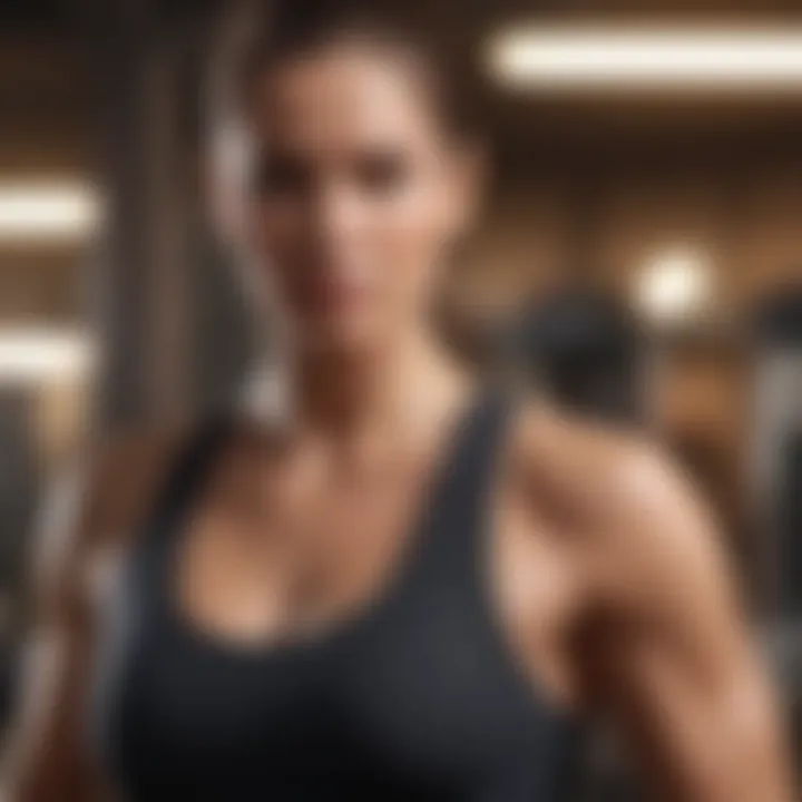Illustration of a sweat shaper in action during workout