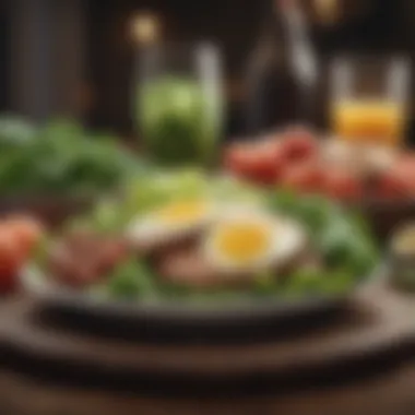 Keto Diet Essentials Illustration of common ketogenic foods for diet