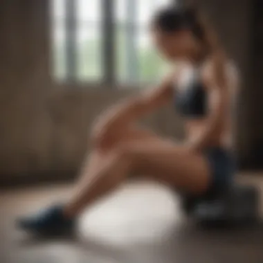Seated Hamstring Stretch for Flexibility Athlete executing hamstring stretch seated on the ground