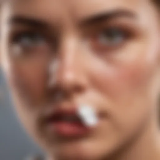 Illustration of common allergens causing a runny nose