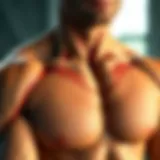 Anatomical illustration highlighting pectoral anatomy