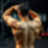 Focused individual performing targeted back exercises