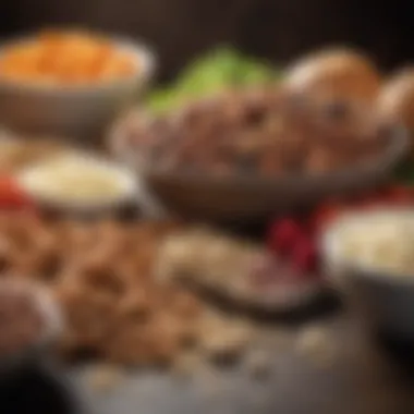 Nutritious Foods to Support a Flatter Tummy Close-up of nutritious foods high in fiber and protein
