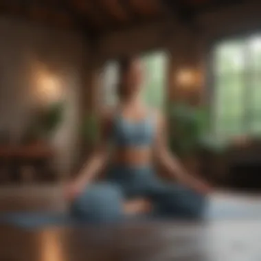 Mindful Yoga Practice for Core Strength Individual practicing yoga in a serene environment