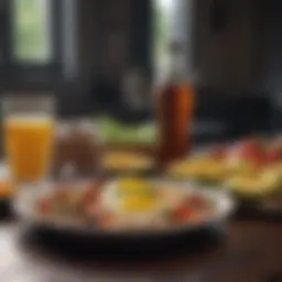 Visualization of a balanced meal plate featuring nutrient-rich foods