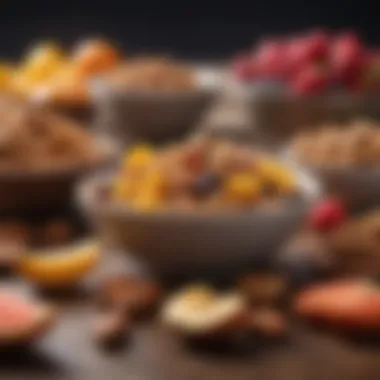 Smart Snacking Choices for Fat Loss Colorful assortment of fruits and nuts as healthy snacks.