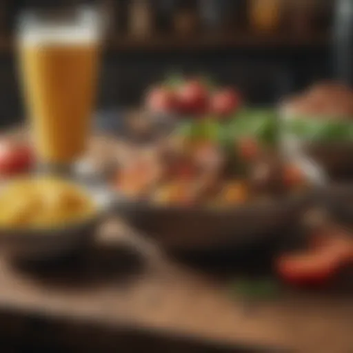 Healthy meal options rich in nutrients