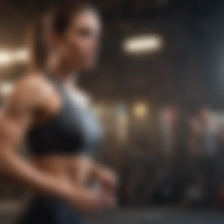 Person engaging in high-intensity workout