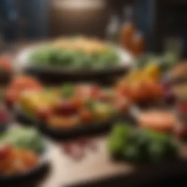Nourishing Choices for Optimal Health Fresh vegetables and fruits arranged beautifully on a table