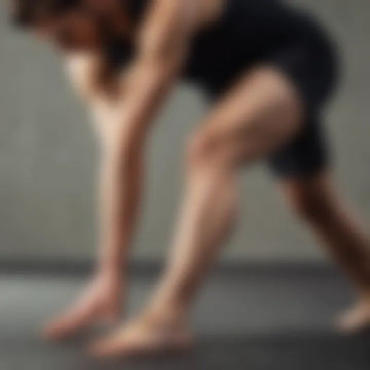 A person demonstrating ankle stretches and exercises