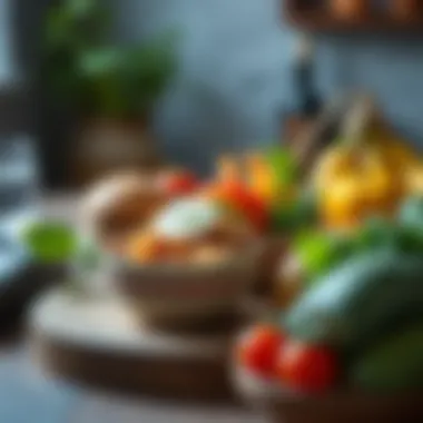 Healthy Ingredients for Nutritional Balance Nutritious meal showcasing healthy ingredients