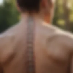 Illustration of a spine highlighting common pain points