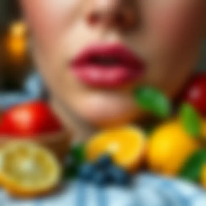 Lifestyle elements like fruits and a cozy environment