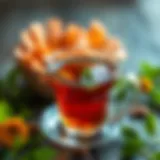 Calming herbal tea for headache relief