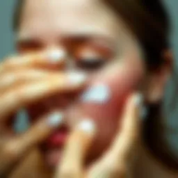 Topical treatment application on affected area