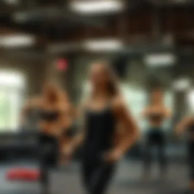 Creating a Positive Atmosphere for Fitness Goals Motivational workout environment with energized individuals