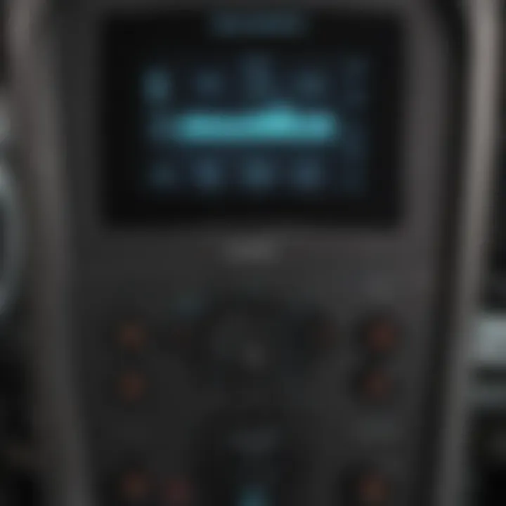 A close-up of an elliptical machine settings display, showcasing workout metrics.