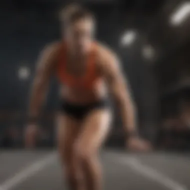 Analyzing Performance Metrics for Improvement Athlete reviewing performance metrics
