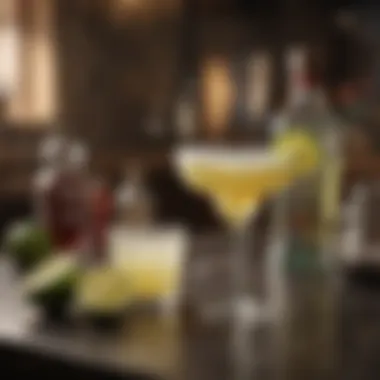 Crafting the Ultimate Margarita Experience A beautifully arranged cocktail setup with ingredients and tools