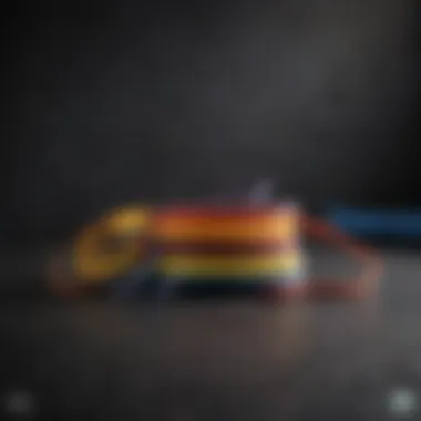 Versatile Resistance Bands for Strength Training A variety of resistance bands in different colors and sizes