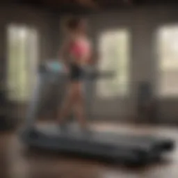A sleek treadmill with advanced features