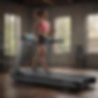 Treadmill: A Staple in Cardiovascular Training A sleek treadmill with advanced features