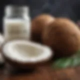 Coconut oil in a glass jar reflecting its purity