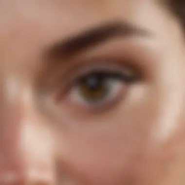 Expert dermatologist examining skin under a microscope