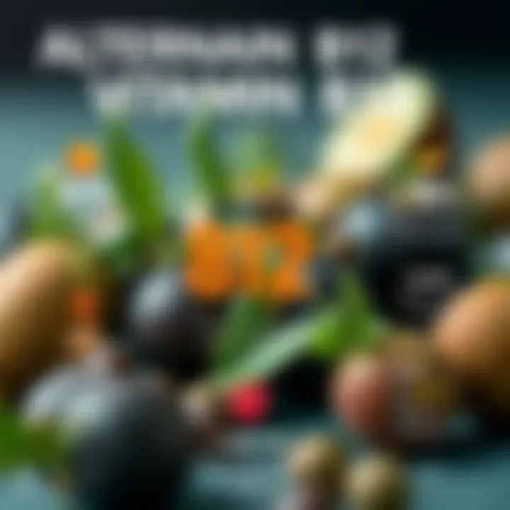 Creative infographic on alternative sources of vitamin B12