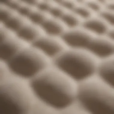 Plush Memory Foam Topper Texture Close-up of a plush memory foam topper showcasing its texture and contouring ability.