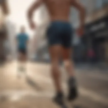 Performance in Action: Running Experience Runner showcasing shorts during a jog