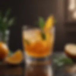 A vibrant cocktail of herbal infusion and citrus zest