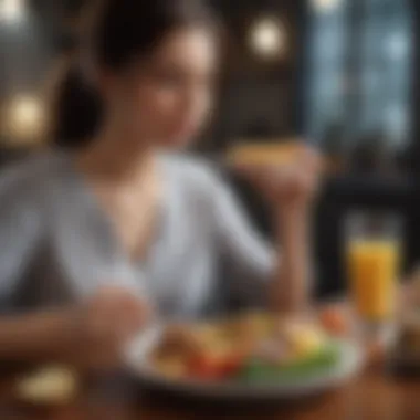 The Importance of a Balanced Diet for Cognitive Health A cozy scene of a person enjoying a balanced meal rich in nutrients.