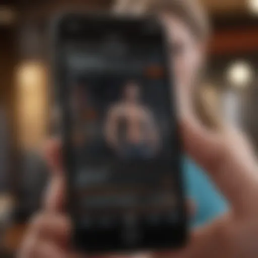 Mobile app interface showcasing workout options