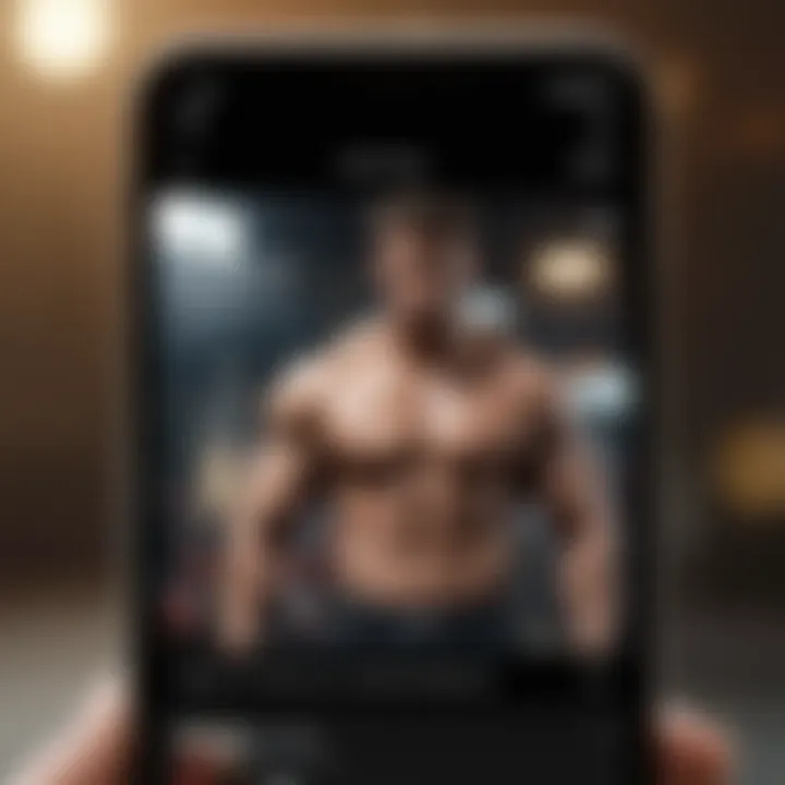 Motivational fitness quotes displayed on app screen