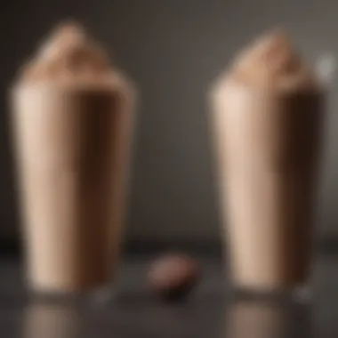 A side-by-side comparison of homemade and commercial high-calorie protein shakes.