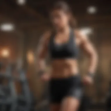 Interactive Features of Fitness Apps Dynamic interface of a fitness app showcasing workout options