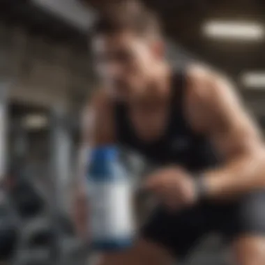 Athletic individual engaging in a workout fueled by liquid ketones.