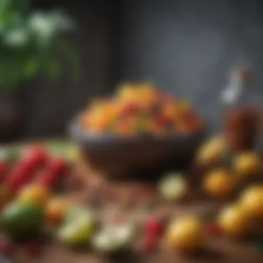 Fresh Fruits and Legumes A colorful display of fresh fruits and legumes