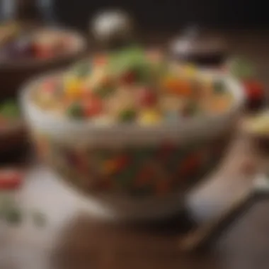 Nutritious Quinoa Bowl A vibrant bowl of quinoa mixed with colorful vegetables