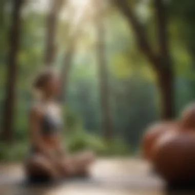 Enhancing Relaxation through Mindful Practices A calm yoga session in an outdoor environment