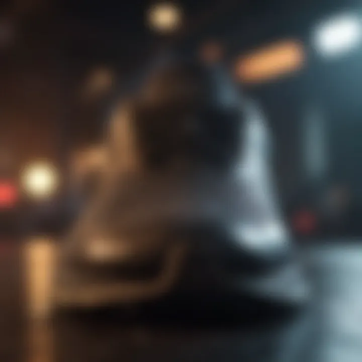 Detailed view of shoe design features enhancing performance