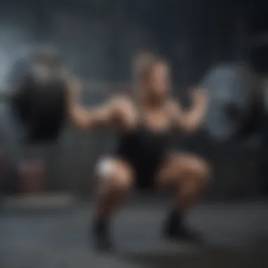 An athlete executing a clean and jerk lift